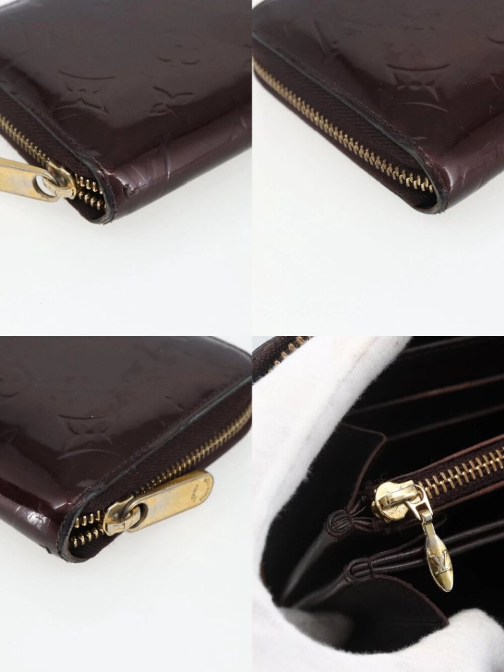 LOUIS VUITTON Monogram Vernis Zippy Long Wallet Amarante M93522 LV Auth 169544 - Picture 14 of 15